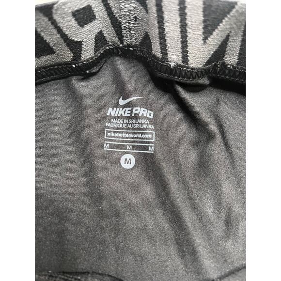 Nike Pro Tights Mens size medium black Dri Fit Training Compression Pants Base - Picture 3 of 8